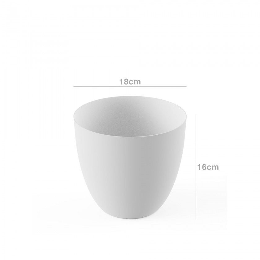 Vaso Plstico Tes Redondo Branco 3L 18X16cm