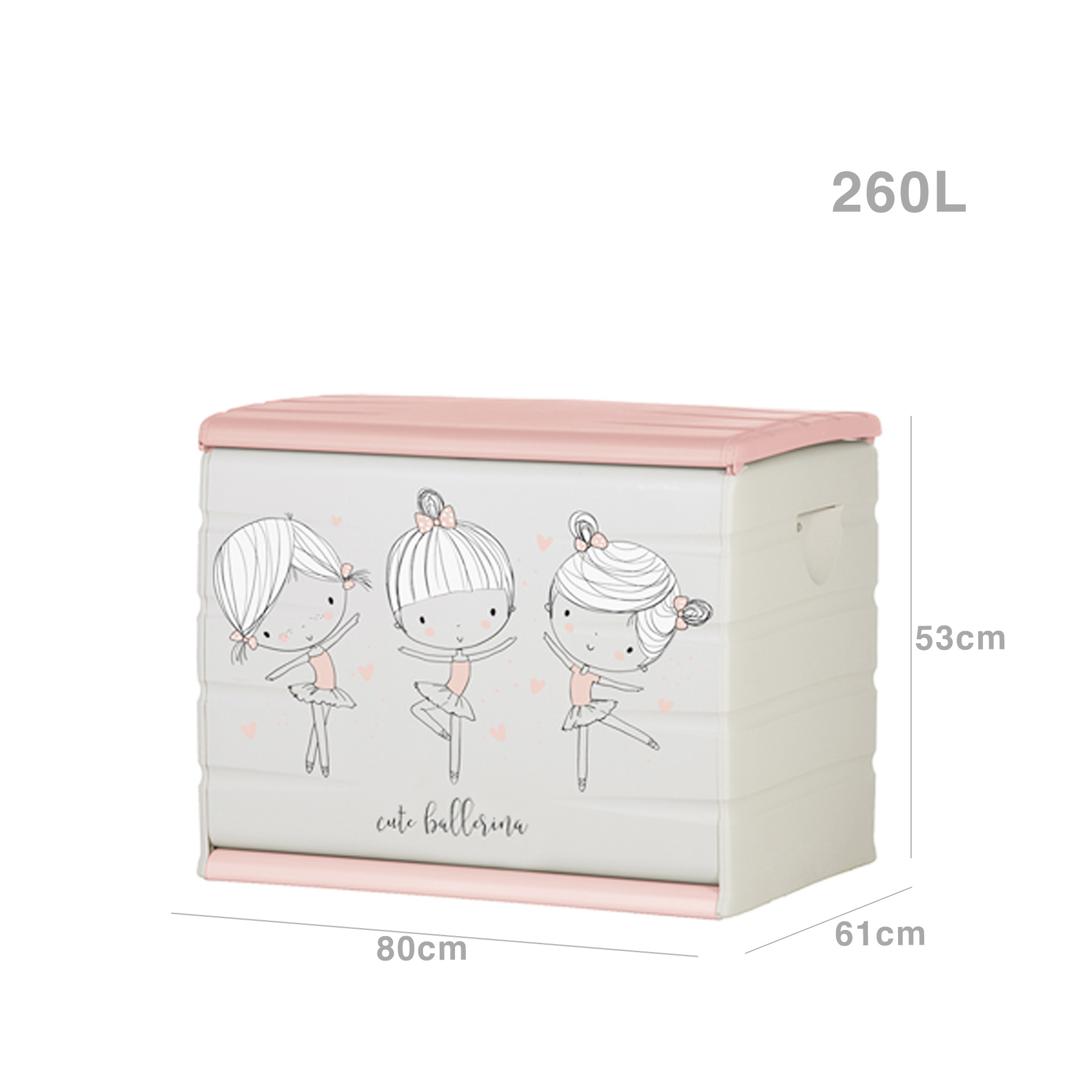 Baú Bailarinas 260L 80X61X53cm