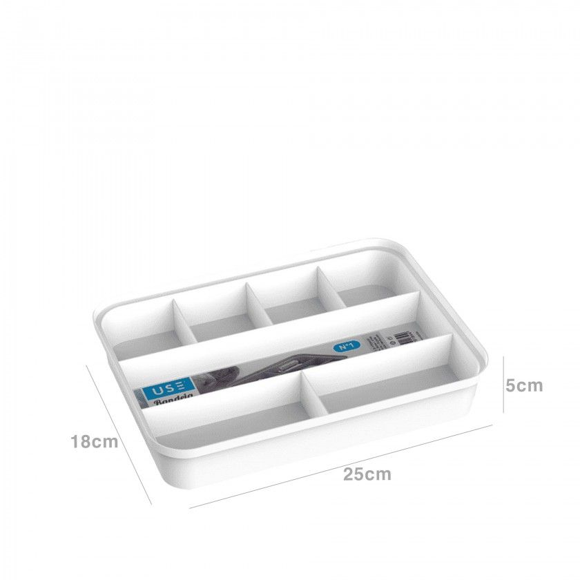 Bandeja Organizadora Branco 25X18X5cm Bandeja Organizadora Branco 25X18X5cm