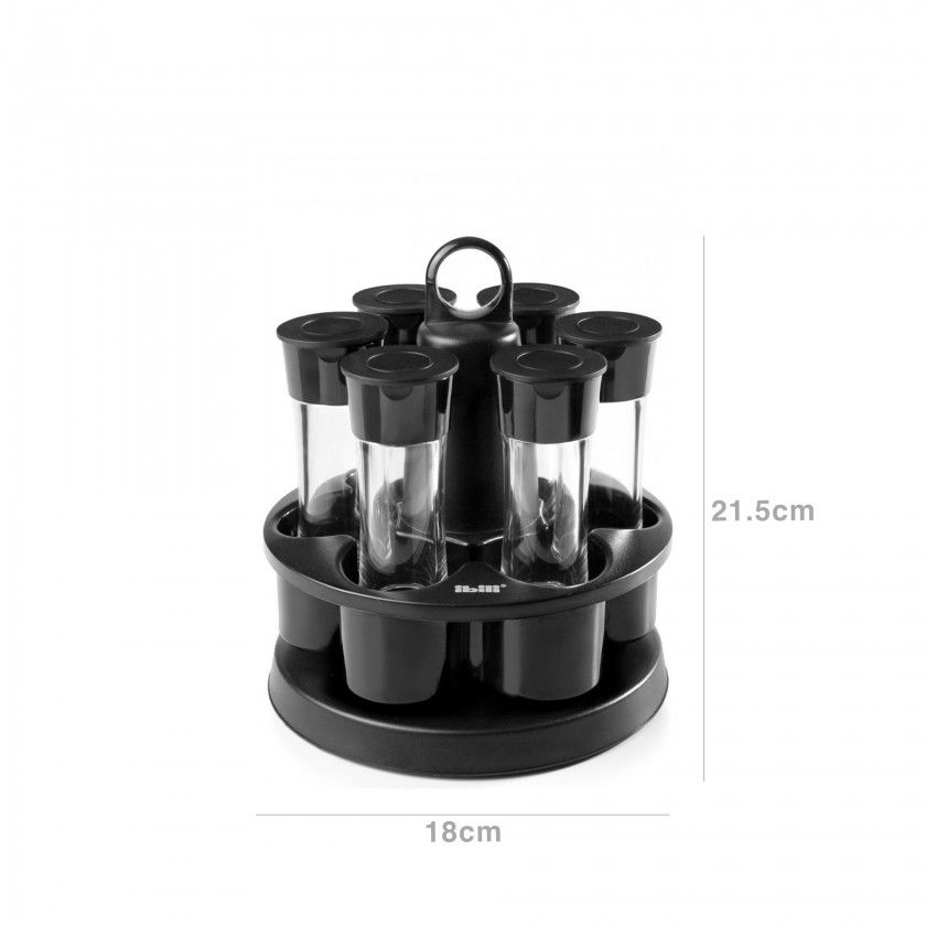 Suporte Giratório com 6 Frascos 18X21.5cm Suporte Giratório com 6 Frascos 18X21.5cm