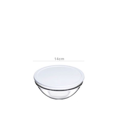 Saladeira Vidro Chefs Tampa Pl�stica 595ml 14X6.3X14cm