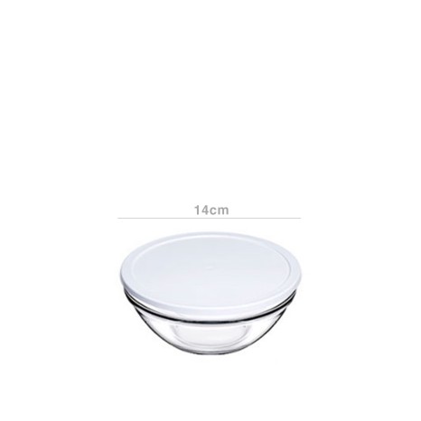 Saladeira Vidro Chefs Tampa Pl�stica 595ml 14X6.3X14cm - Image product