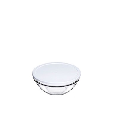 Saladeira Vidro Chefs Tampa Pl�stica 595ml 14X6.3X14cm