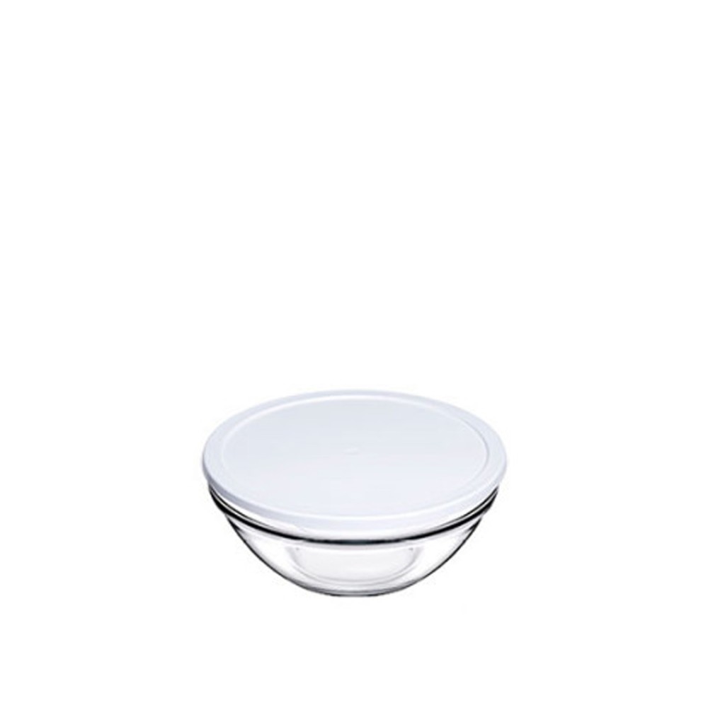 Saladeira Vidro Chefs Tampa Pl�stica 595ml 14X6.3X14cm