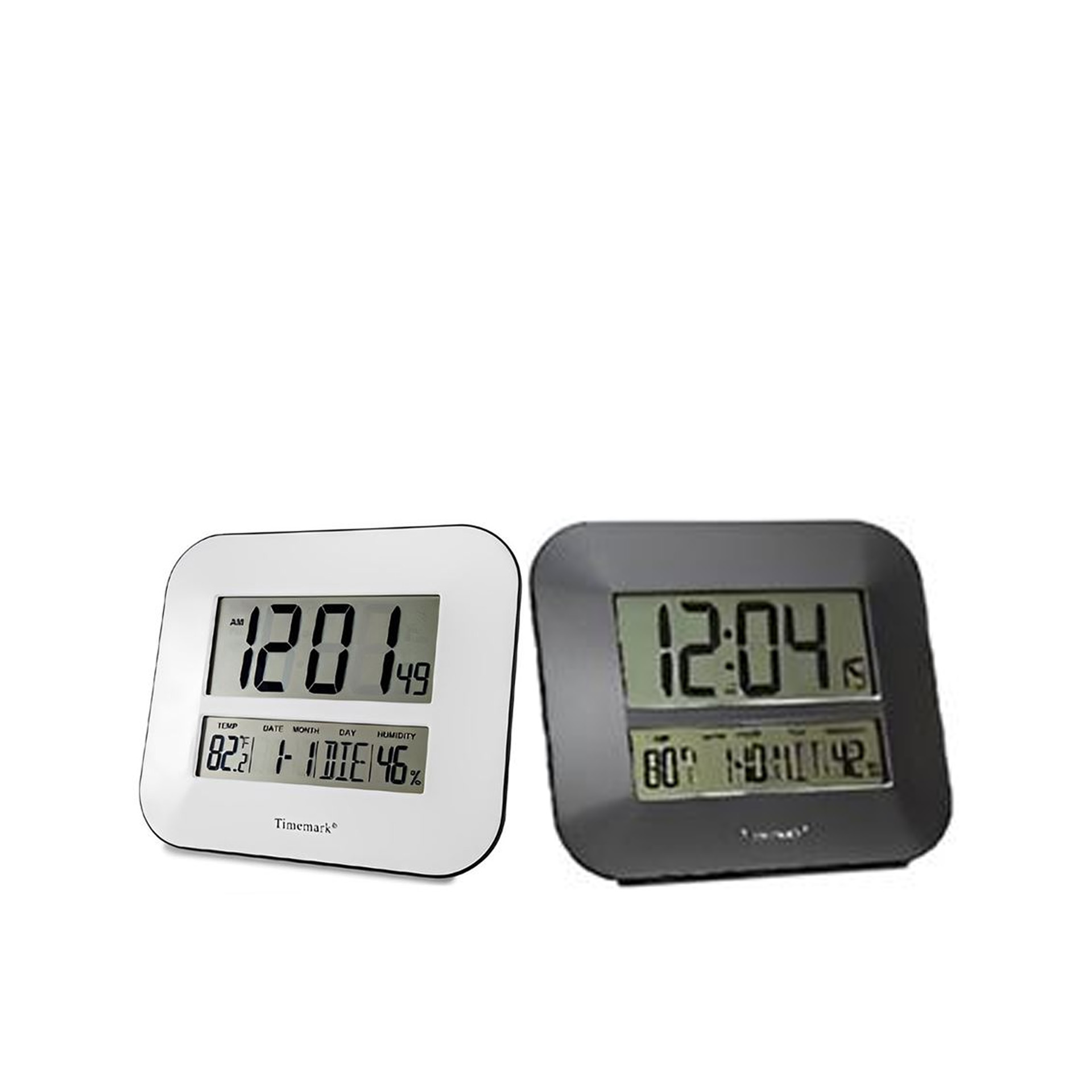 Relógio Parede Timemark Tátil Vidro Branco 27X24X2Cm