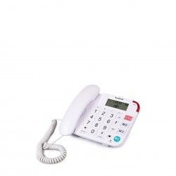 Telefone Senior Secretria Plstico Branco 20X20X6.5cm