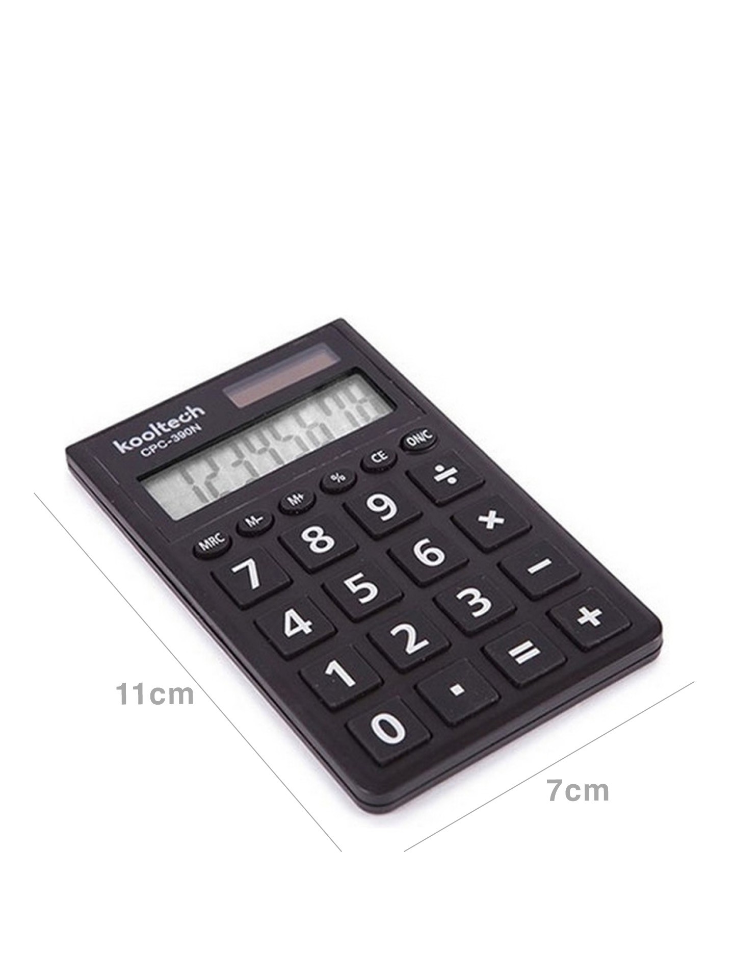 Calculadora Bolso 8 Dígitos Plástico Preto 11X7X0.5cm