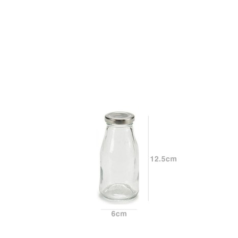 Garrafa Vidro Tampa Prata 250ml 6X12.5X6cm - Image product