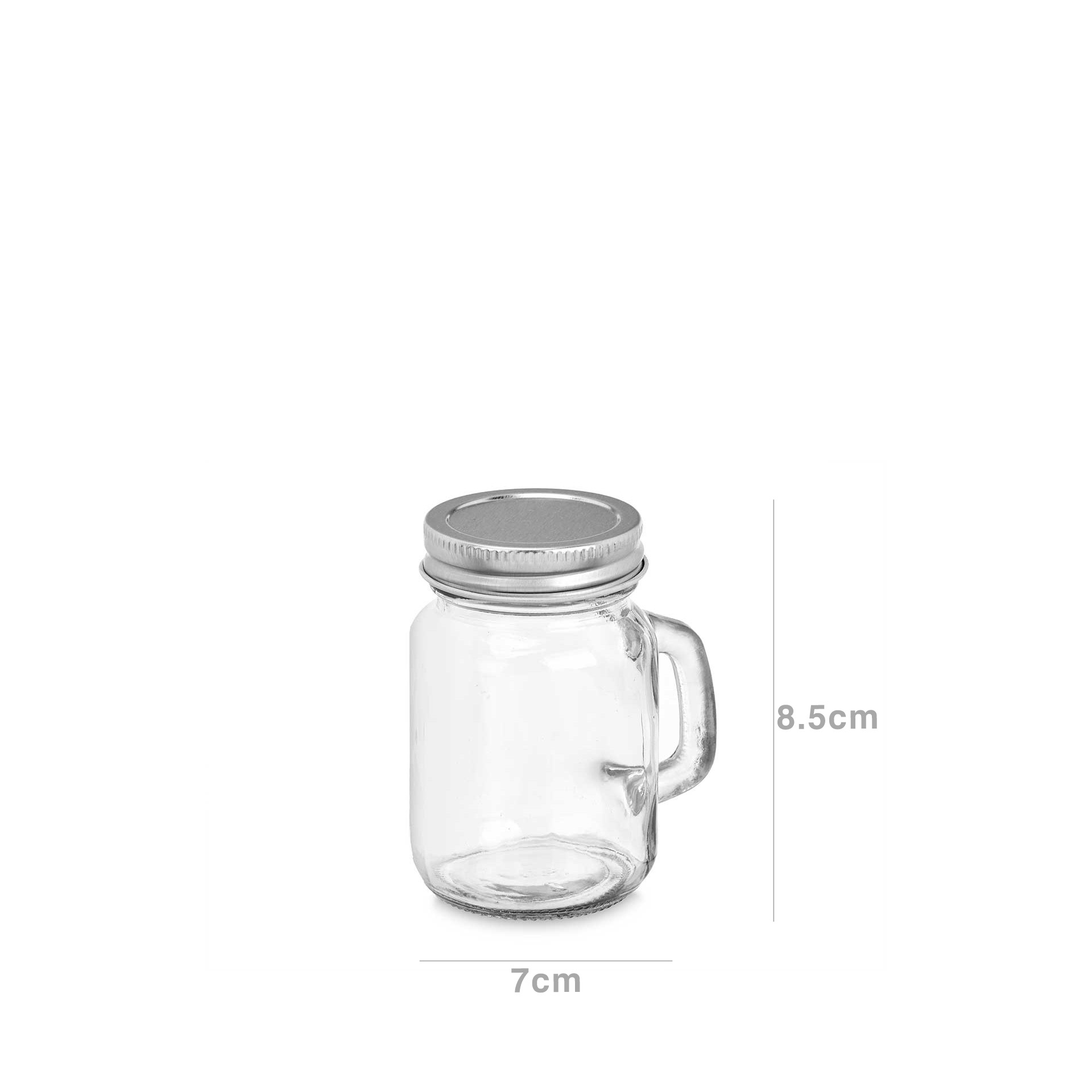 Frasco Hermético Vivalto com Asa Quadrado 0.120ml 5X7X8.5cm