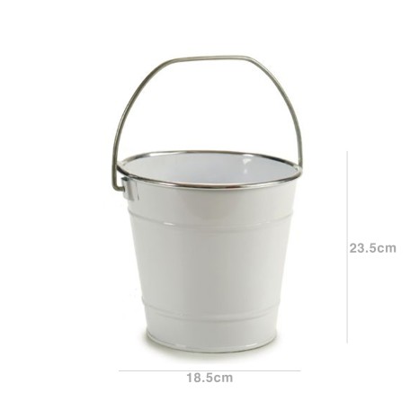Balde Metal Fio Prata 1500ml 16.5X18.5X23.5cm - Image product