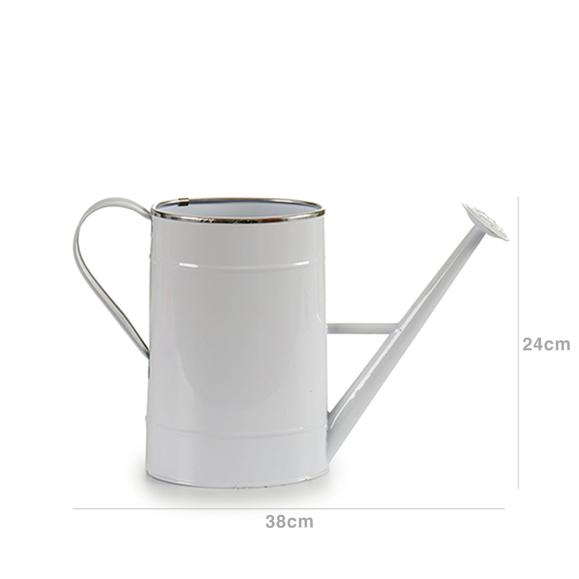 Regador Metal Fio Prata 2000ml 38X10.5X24cm