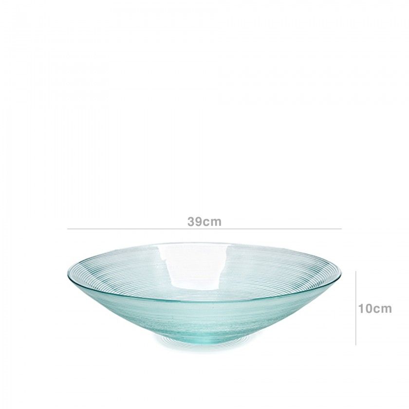 Centro Mesa Vidro Rayas 39X10cm