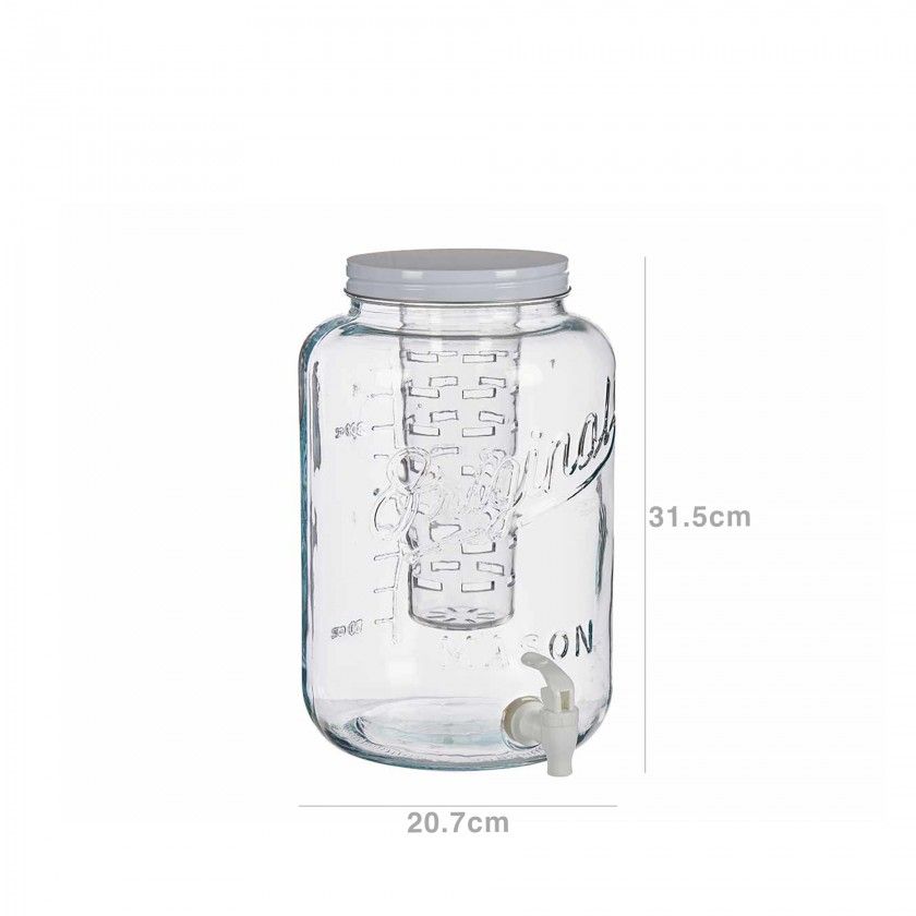 Dispensador Vidro com Torneira 8000ml 20.7X31.5cm Dispensador Vidro com Torneira 8000ml 20.7X31.5cm