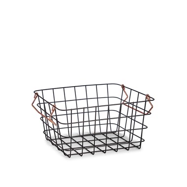 Cesto Metal com Asas Retangular 31.5X22.5X14cm