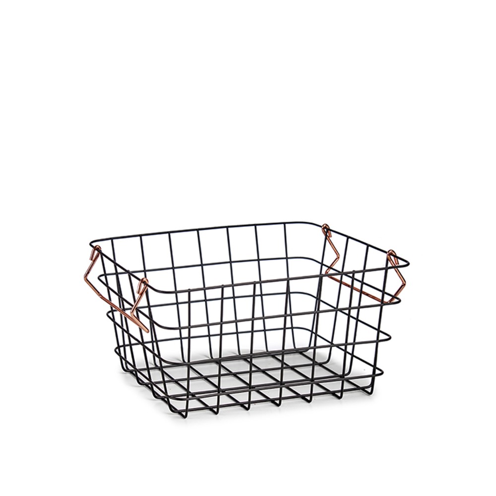 Cesto Metal com Asas Retangular 31.5X22.5X14cm