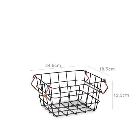 Cesto Metal com Asas Retangular 24.5X18.5X12.5cm - Image product