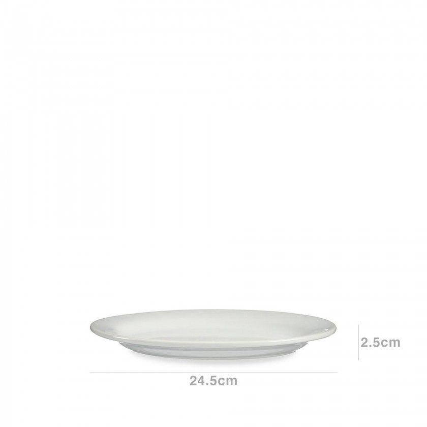 Prato Porcelana Oval 24.5X17.5X2.5cm