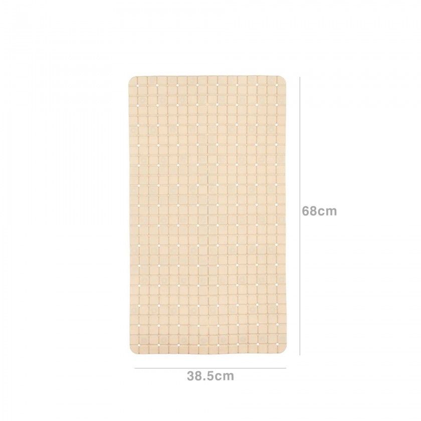 Tapete Banheira Bege 68X38.5X0.7cm Tapete Banheira Bege 68X38.5X0.7cm