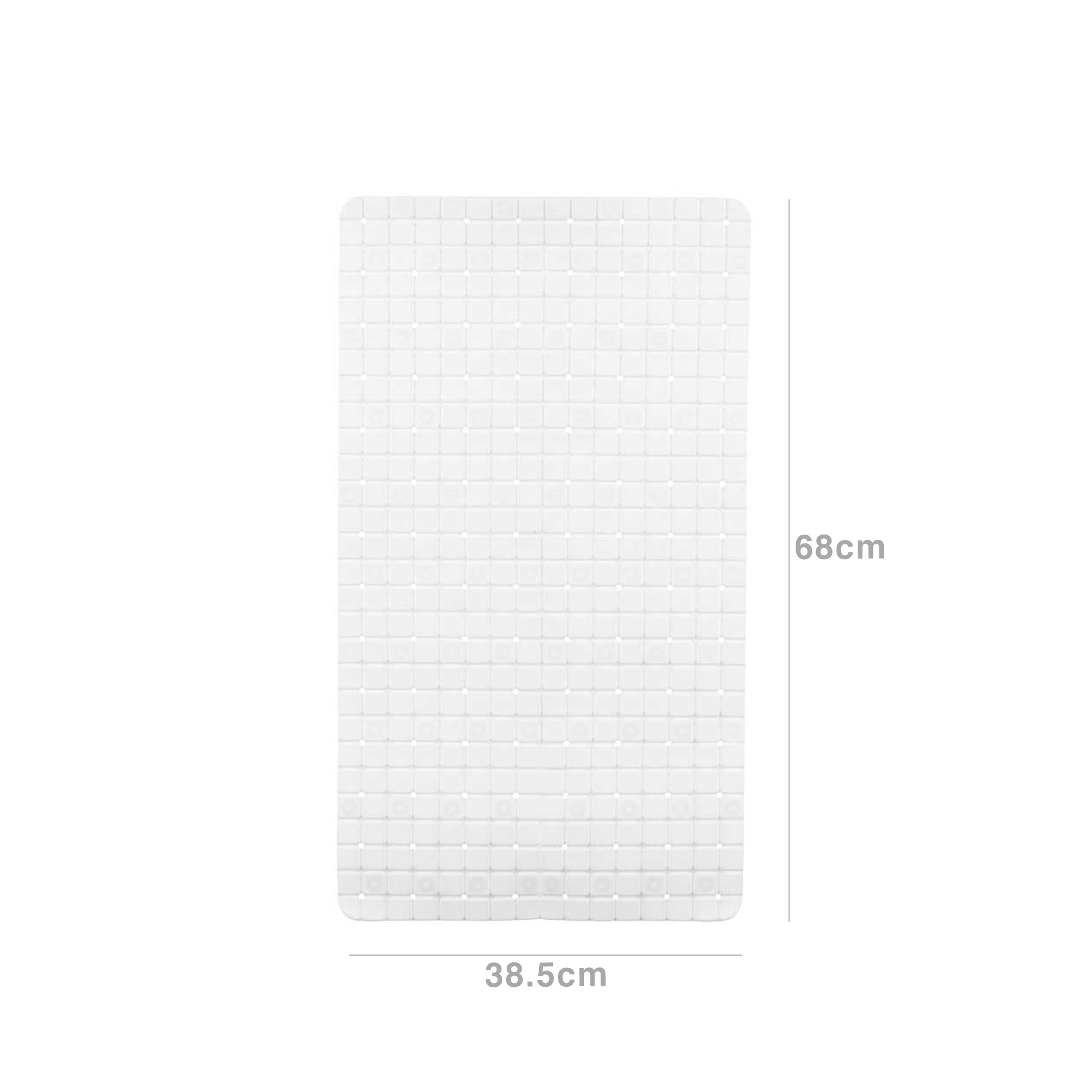 Tapete Banheira Branco 68X38.5X0.7cm