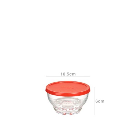Saladeira com Tampa 275ml 10.5X6cm Pack 3 - Image product