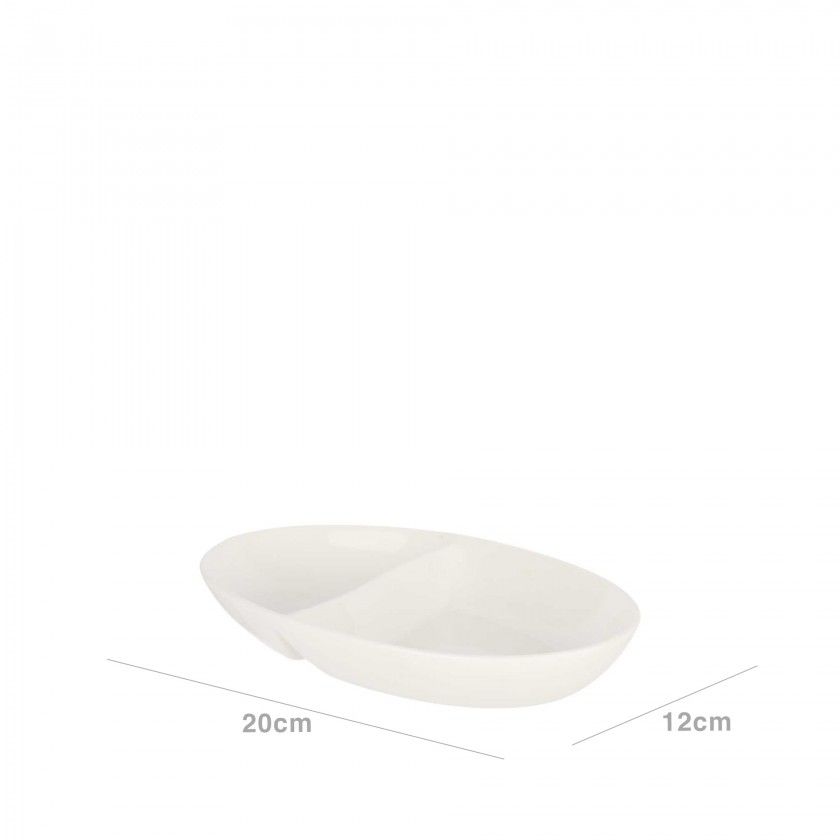 Travessa 2 Divisões 20X12X3cm Travessa 2 Divisões 20X12X3cm