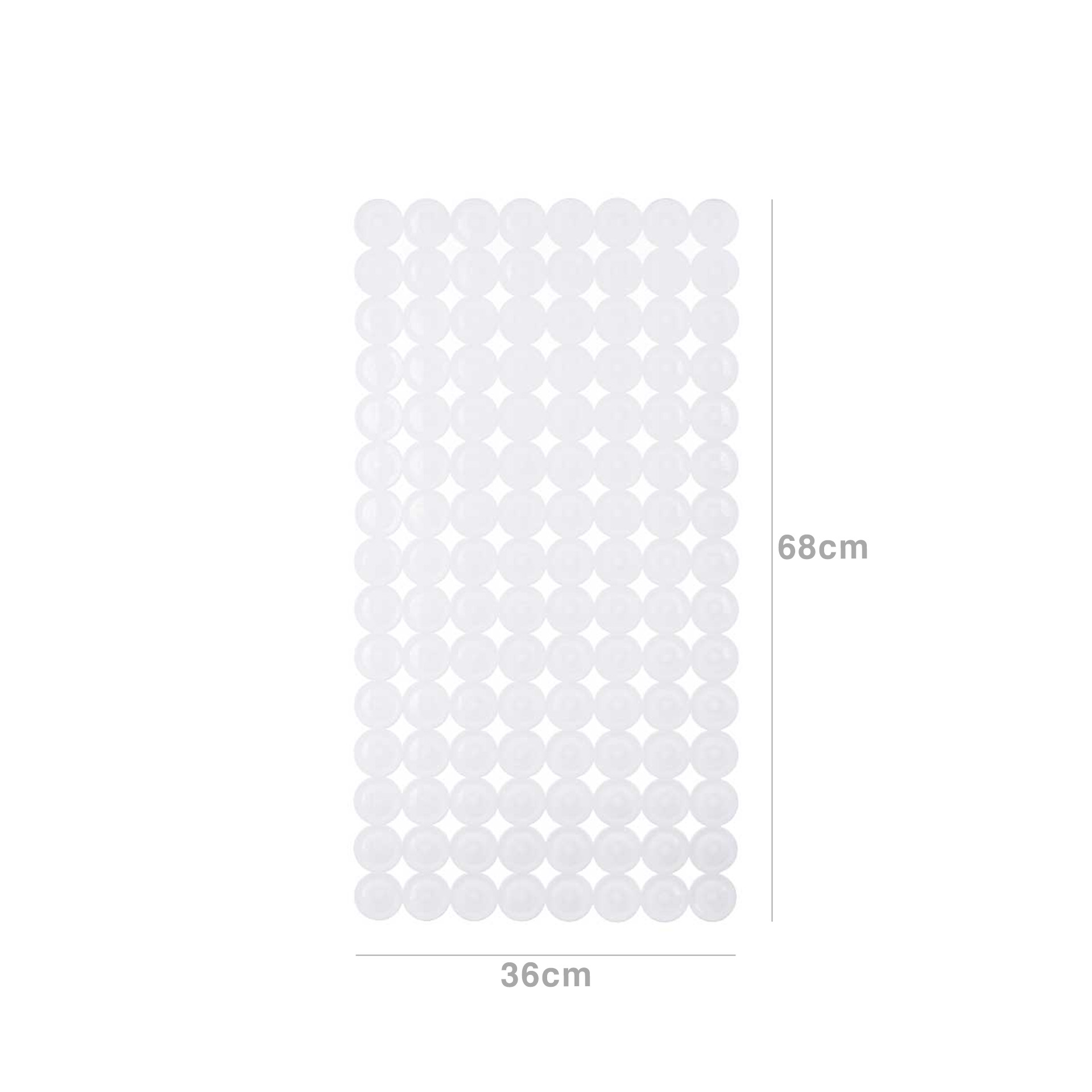 Tapete Banheira Branco 68X36X1cm