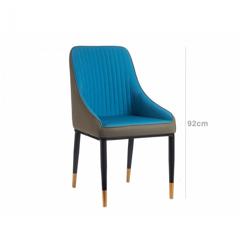 Poltrona Riscas Azul 65X51X92cm Poltrona Riscas Azul 65X51X92cm