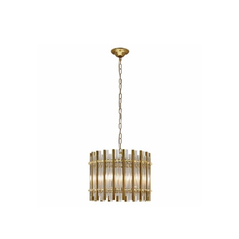 Candeeiro Teto Chloe Dourado 45X35X120cm - Image product