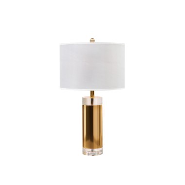 Candeeiro Mesa com Abatjour Metanira Dourado 38X70cm