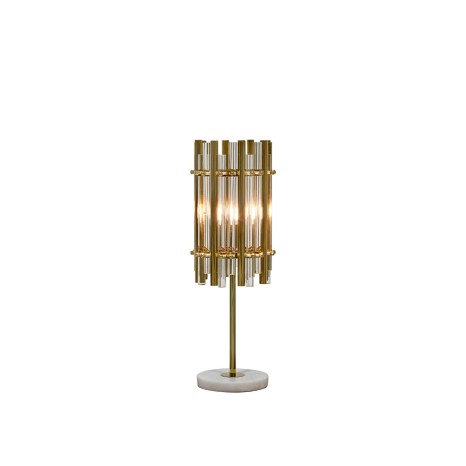 Candeeiro Mesa com Abatjour Chloe Dourado 19.6X59.5cm - Image product