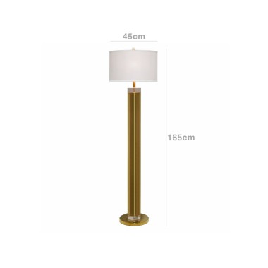 Candeeiro Ch�o com Abatjour Metanira Dourado 45X165cm
