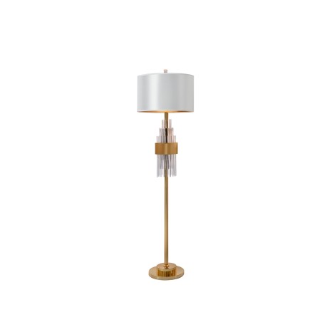 Candeeiro Chão com Abatjour Oriente Dourado 40X170cm - Image product