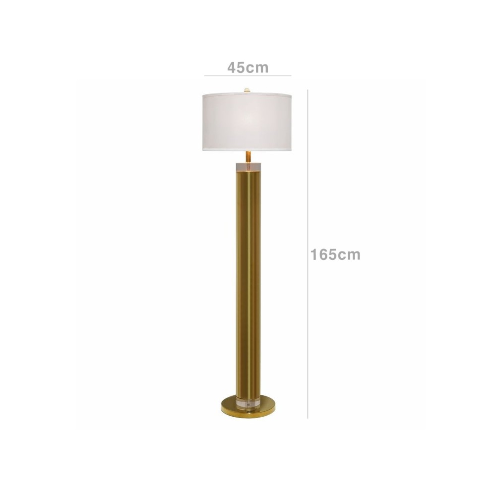 Candeeiro Ch�o com Abatjour Metanira Dourado 45X165cm