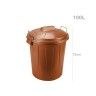 Balde Lixo com Asa Plástico 100l 75X54X50cm Castanho Balde Lixo com Asa Plástico 100l 75X54X50cm Castanho