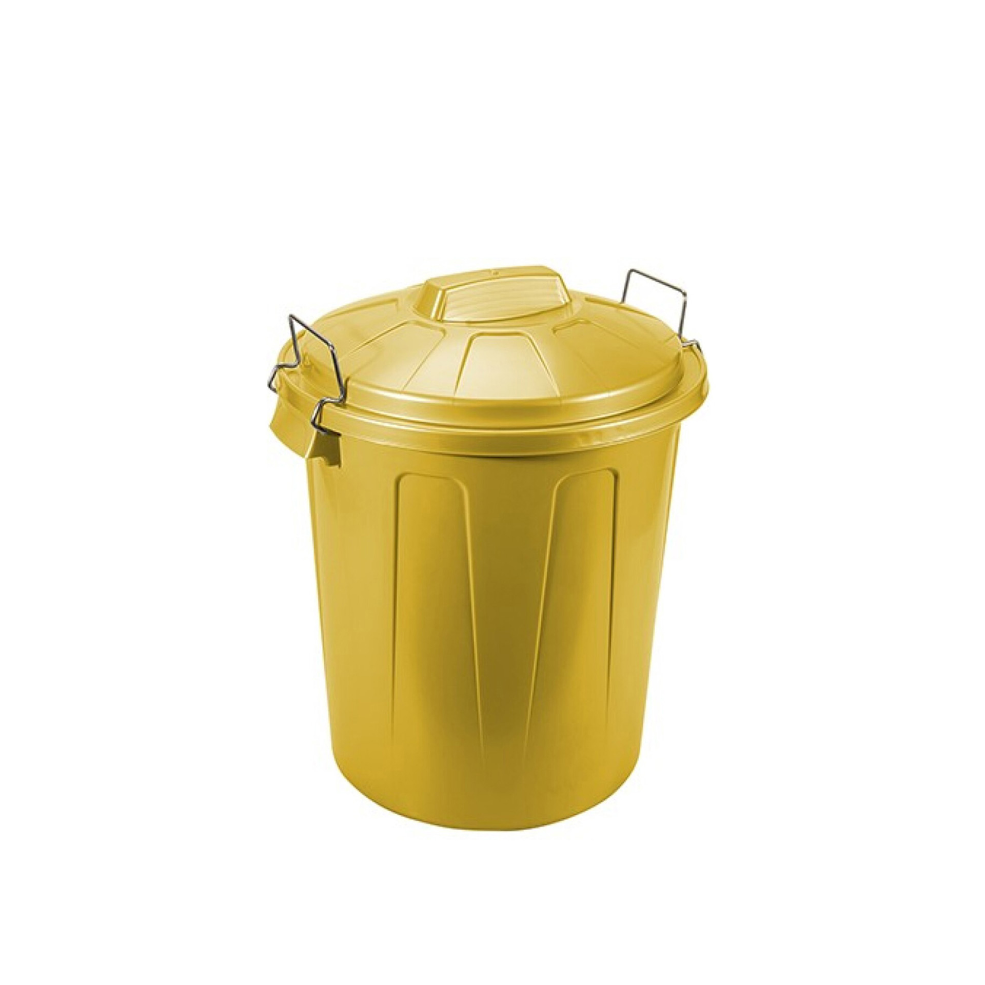 Balde Lixo com Asa Plástico 100l 75X54X50cm Amarelo