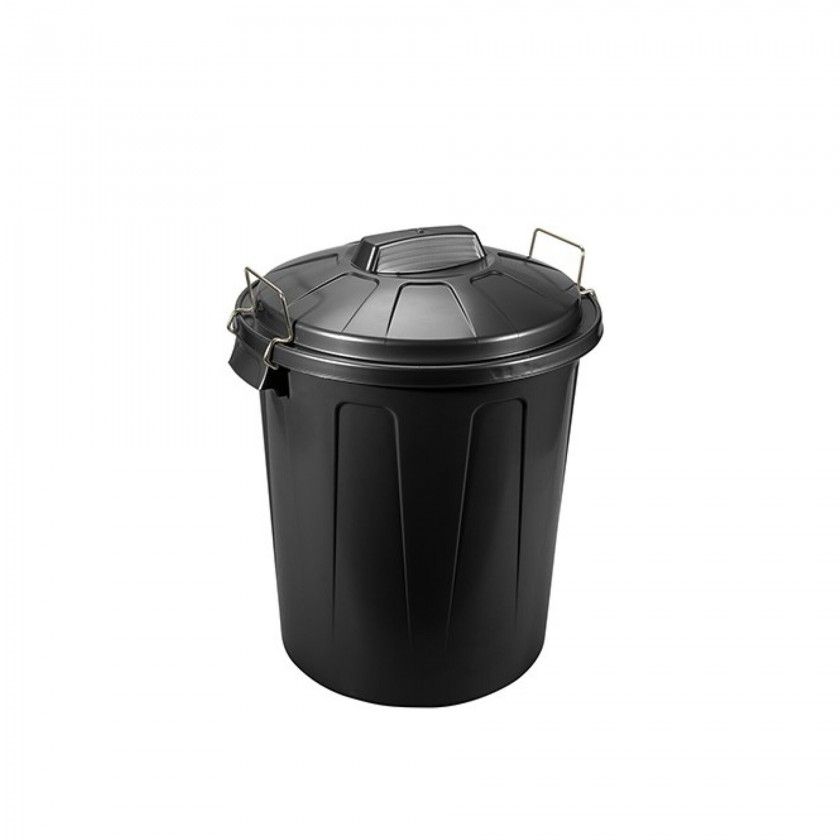 Balde Lixo com Asa Plstico 100l  75X54X50cm Preto