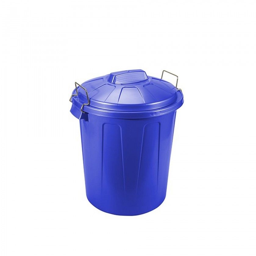 Balde Lixo com Asa Plstico 100l  75X54X50cm Azul