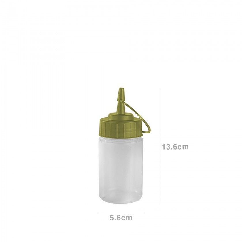 Frasco Molhos Pl�stico Profissional Incolor 150ml 5.6X13.6cm