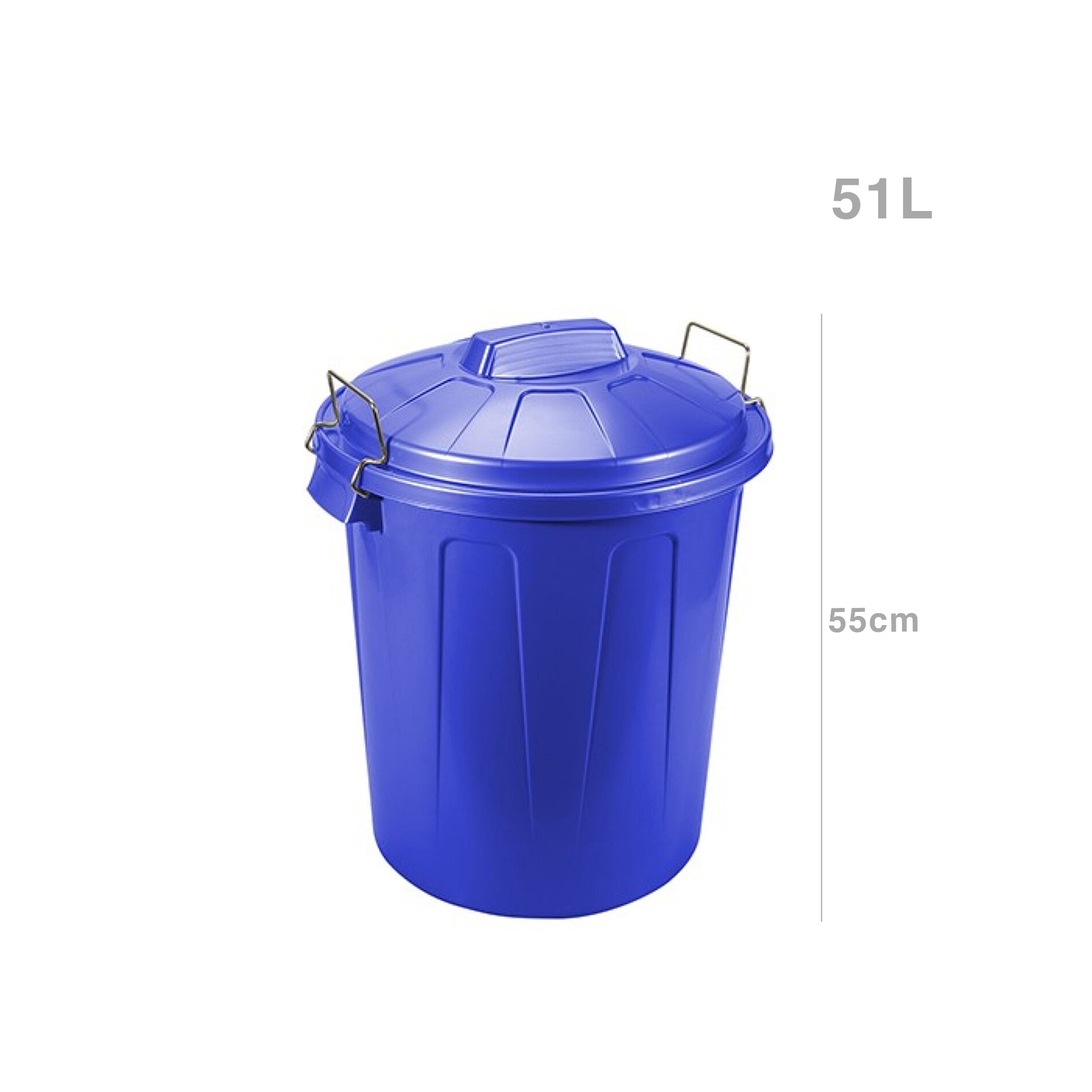 Balde Lixo com Asa Plástico 51l 55X46X44cm Azul