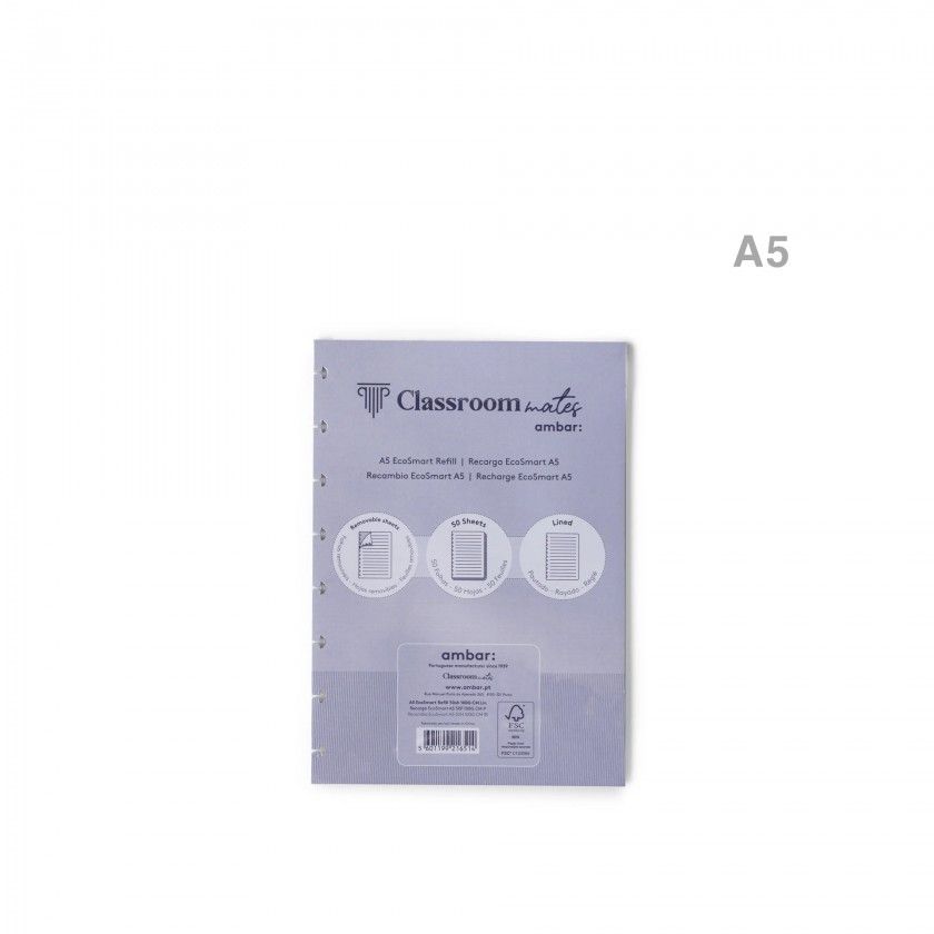 Recarga Caderno Inteligente Ecosmart Pautado A5 50F 100gr