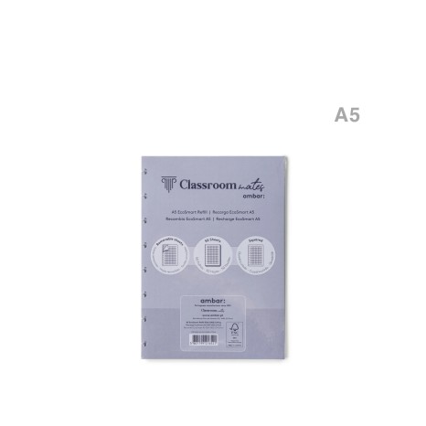 Recarga Caderno Inteligente Ecosmart 100gr A5 50 Folhas Quadriculado - Image product