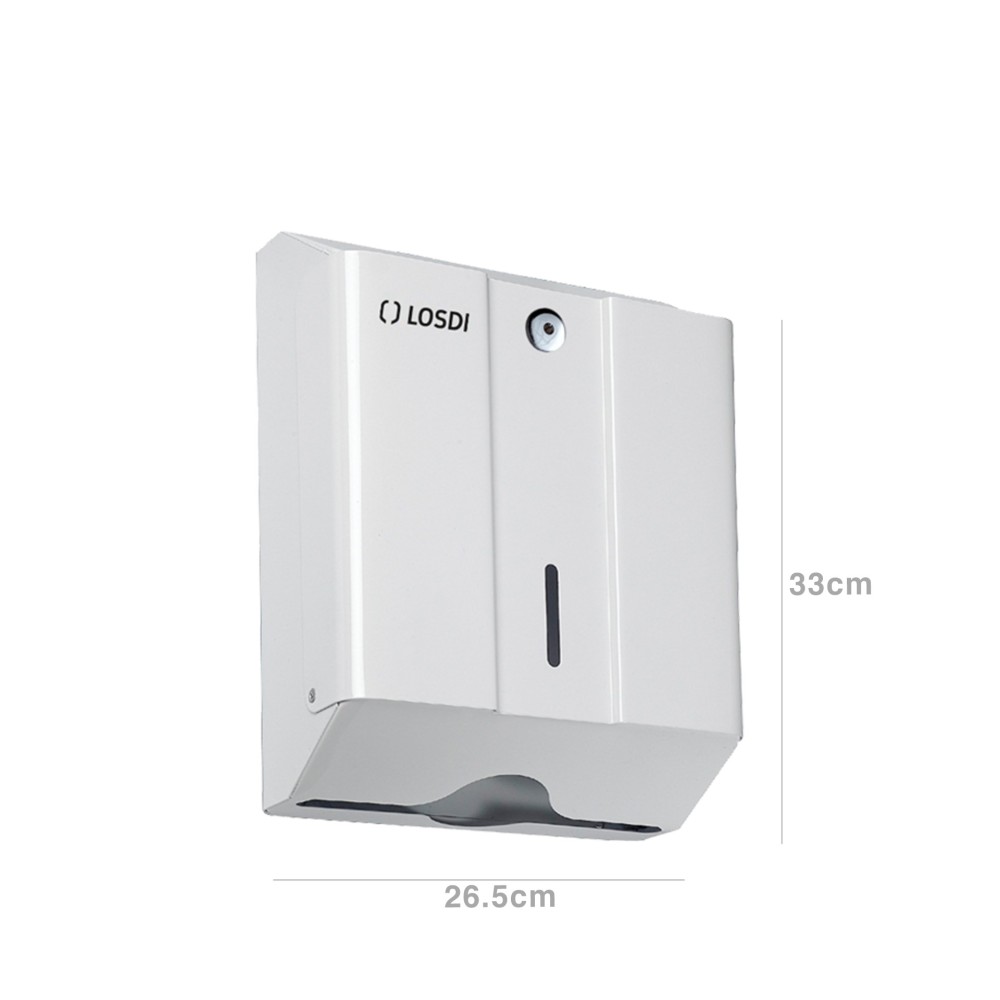 Porta Toalhitas Metal Oceano Branco 26.5X12X33cm