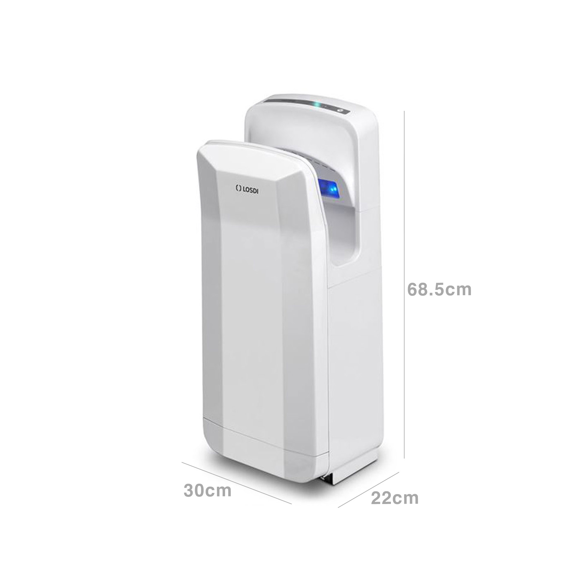 Secador Mãos Abs Elegance Vertical Branco 2050W 30X22X68.5cm