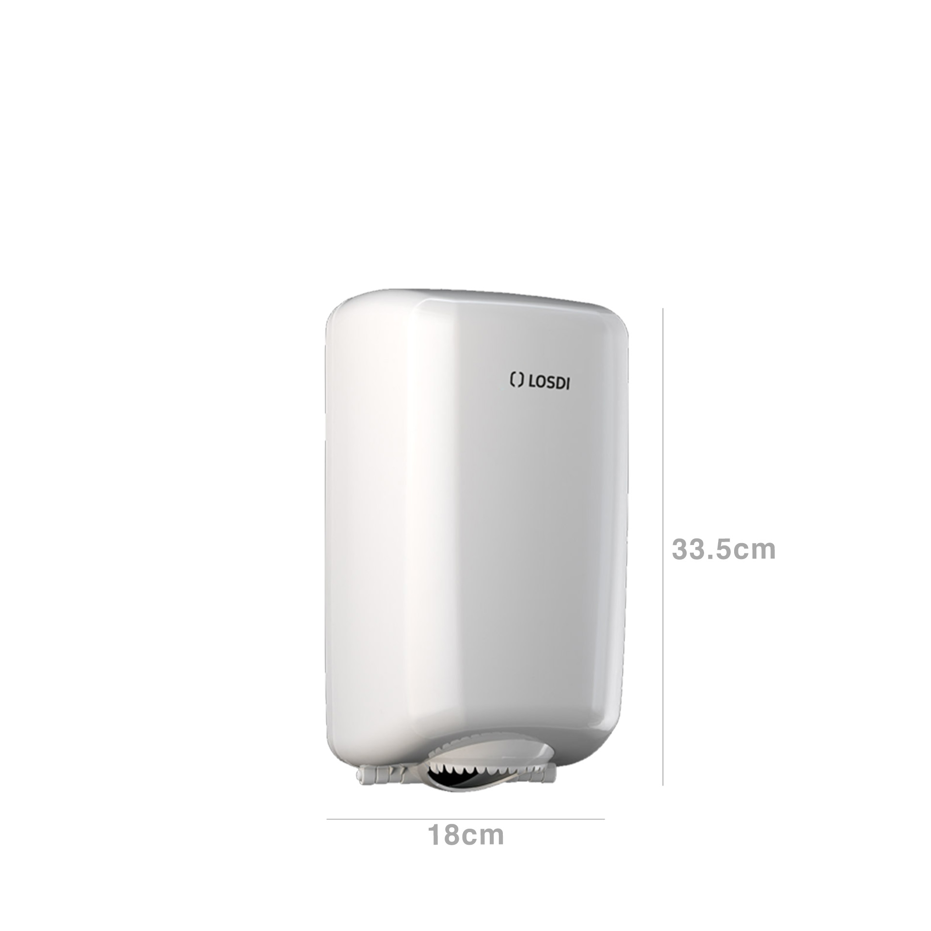 Dispensador Papel Mãos Abs Elegance Pequeno Branco 18X17X33.5cm