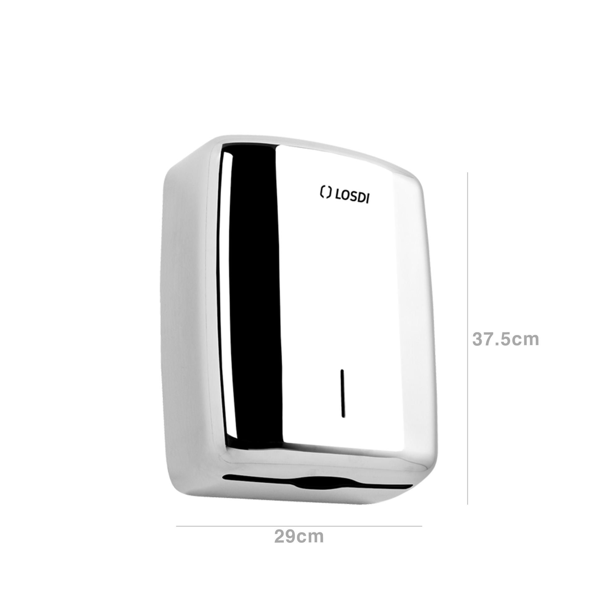 Porta Toalhitas Inox Oceano Brilho 29X13.5X37.5cm