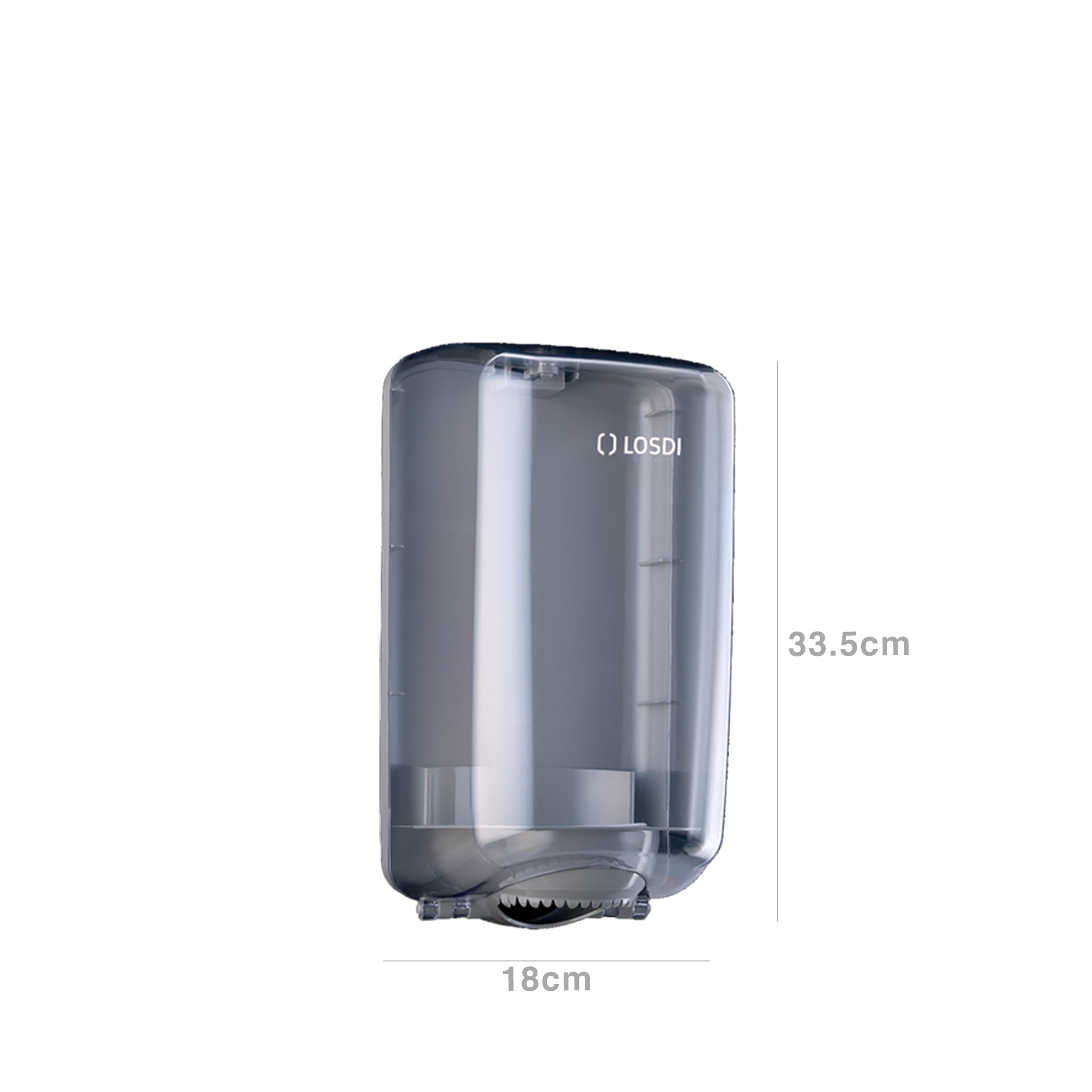 Dispensador Papel Mãos Abs Elegance Pequeno Fumado 18X17X33.5cm