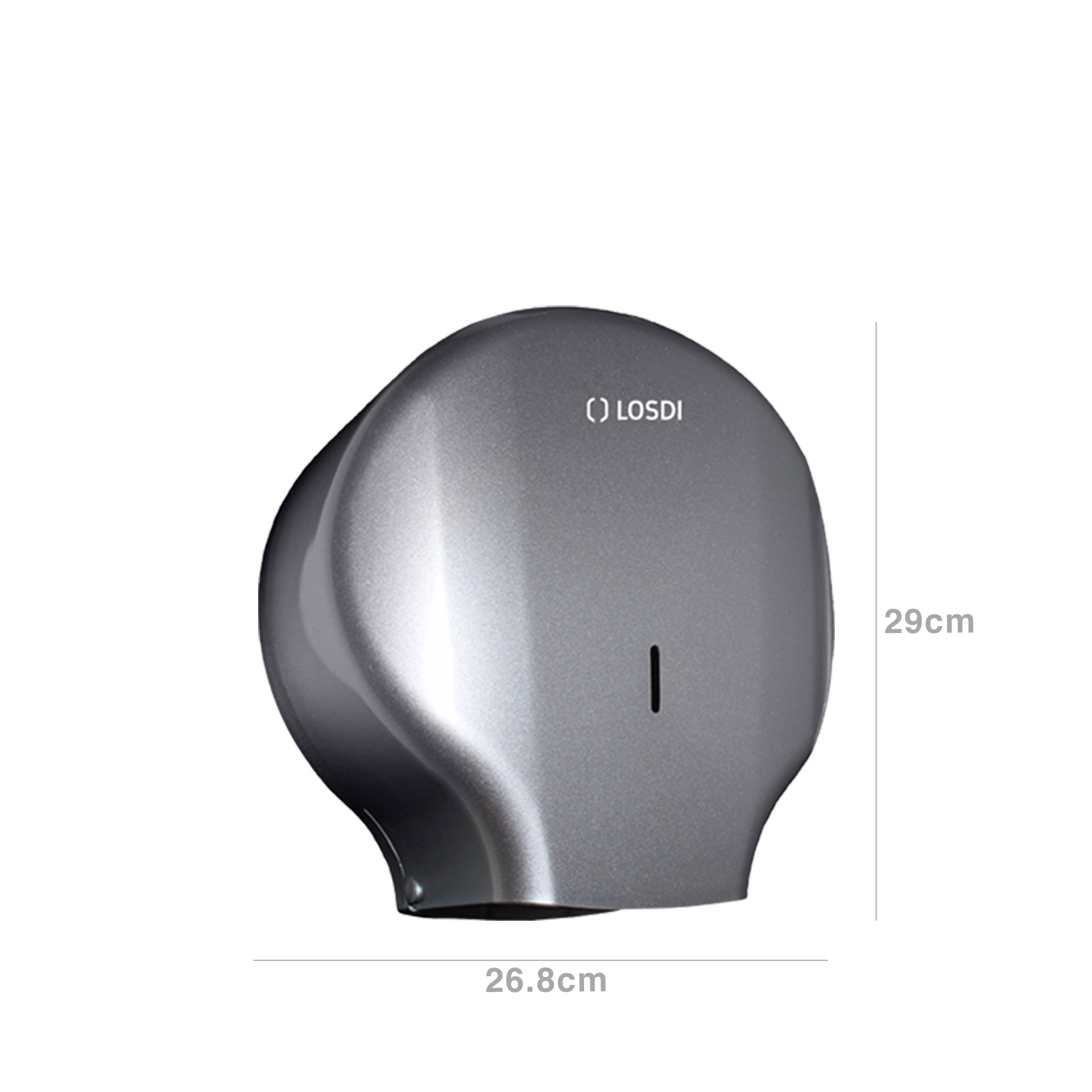 Dispensador Papel Higiénico Abs Elegance Cinza 26.8X13X29cm