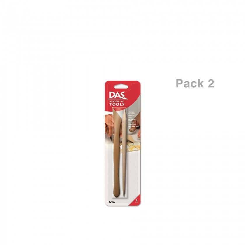 Esptula Modelagem Madeira Das Pack 2