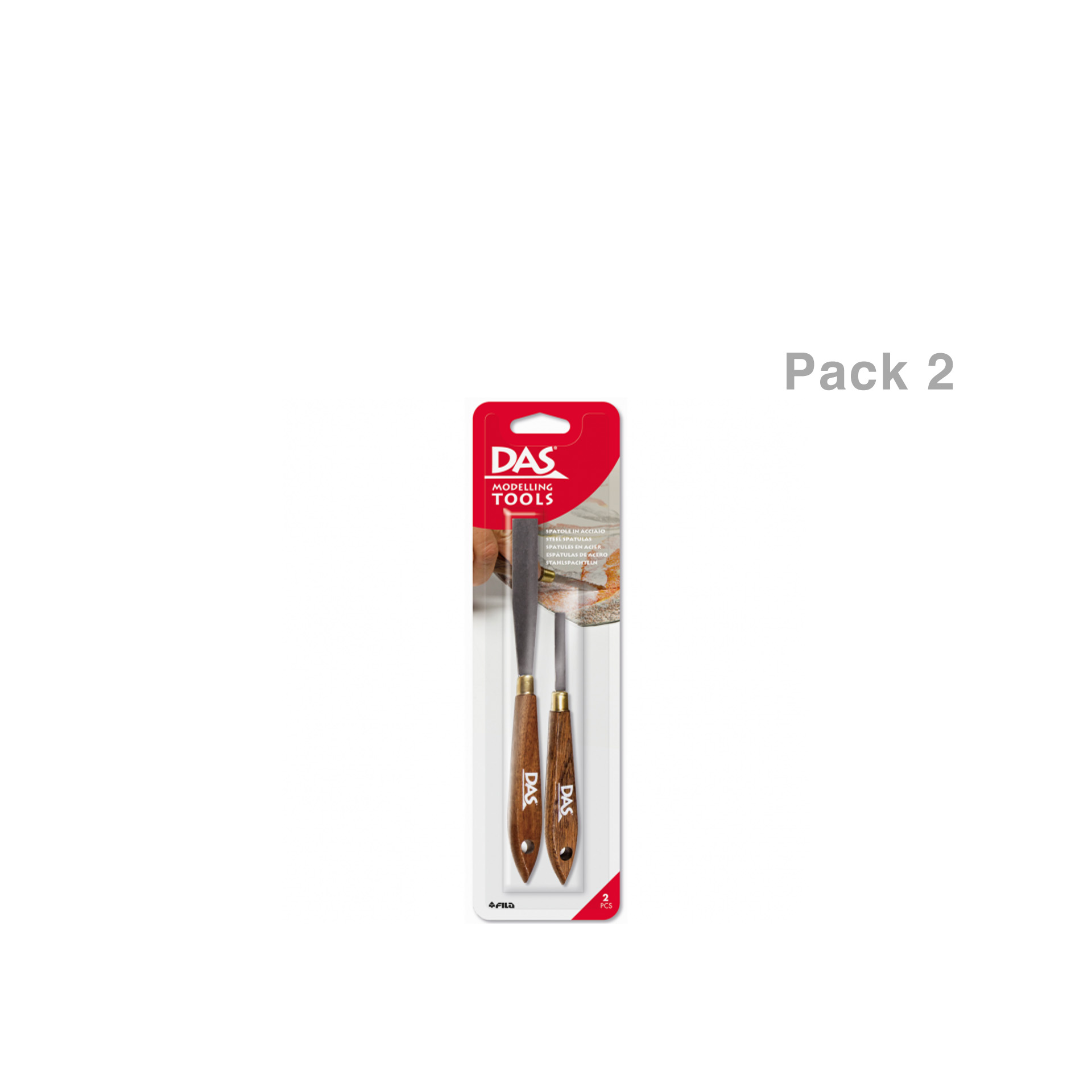 Espátula Modelagem Aço Das Pack 2