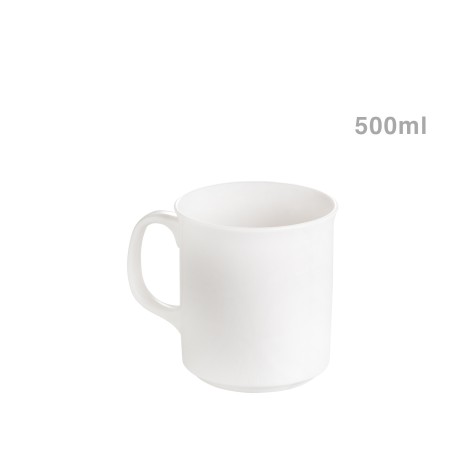 Caneca Porcelana Branca 500ml - Image product